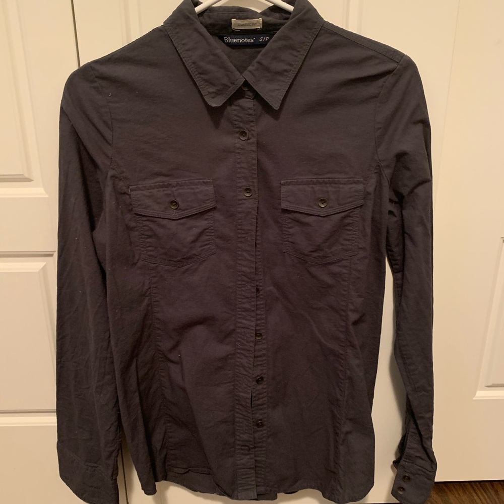Bluenotes Button Top with Back Detail